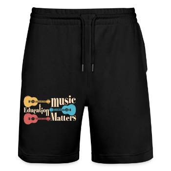 Appréciation du professeur de musique Éducation musicale - Short de jogging bio TRAINER Stanley/Stella unisexe - noir - Devant - Nik (191cm) & Marisol (170cm)