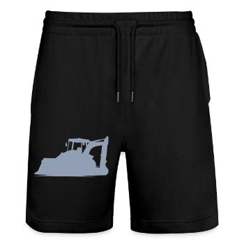 Opérateur d’excavatrice et d’équipement de construction Silhouette – - Short de jogging bio TRAINER Stanley/Stella unisexe - noir - Devant - Nik (191cm) & Marisol (170cm)