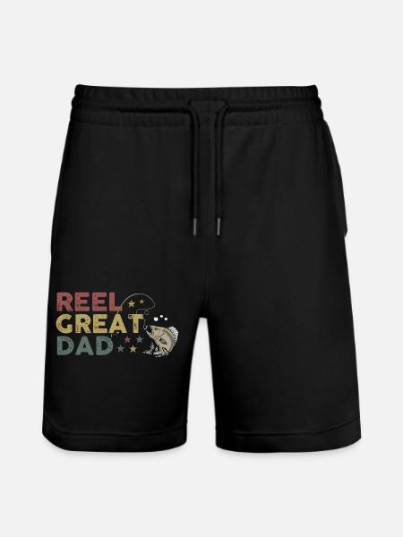 Reel Great Dad - Stanley/Stella Trainer Unisex Organic Jogging Shorts - black
