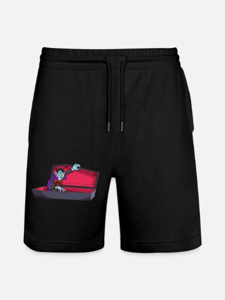 Vampire In Coffin - Stanley/Stella Trainer Unisex Organic Jogging Shorts - black