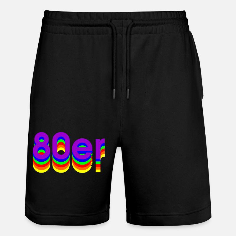 80er - Stanley/Stella Unisex Bio Joggingshorts Trainer  - Schwarz
