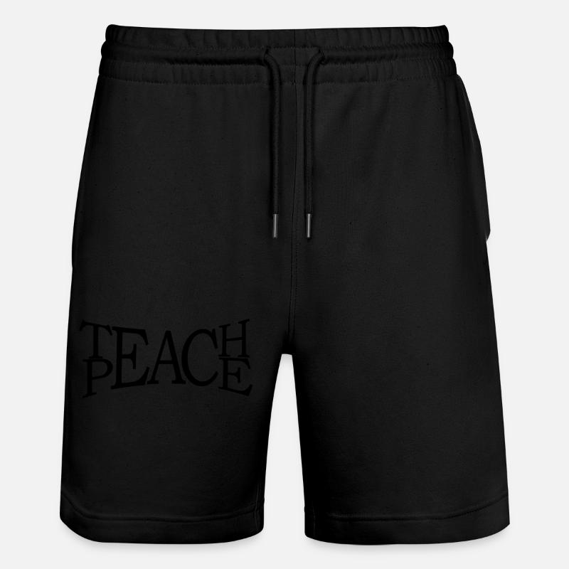 Teach Peace - Stanley/Stella Unisex Bio Joggingshorts Trainer  - Schwarz