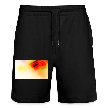 L’art 8 - Short de jogging bio TRAINER Stanley/Stella unisexe - noir - Devant - Nik (191cm) & Marisol (170cm)