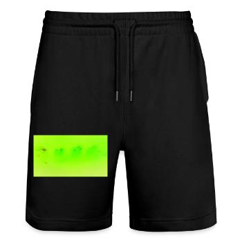 Vert fluo 15 - Short de jogging bio TRAINER Stanley/Stella unisexe - noir - Devant - Nik (191cm) & Marisol (170cm)
