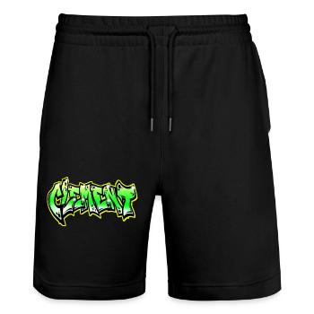 Graffiti Clement - Short de jogging bio TRAINER Stanley/Stella unisexe - noir - Devant - Nik (191cm) & Marisol (170cm)