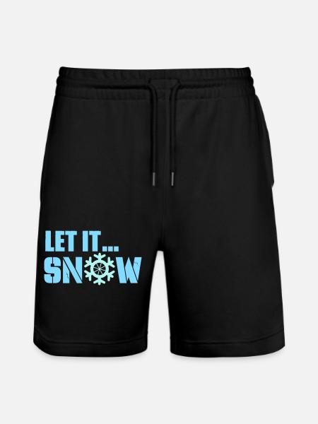 let it snow - Stanley/Stella Trainer Unisex Organic Jogging Shorts - black