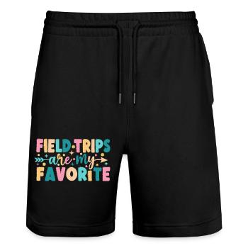 Field Trips Are My Favorite Teacher Students - Stanley/Stella Trainer Unisex Organic Jogging Shorts - black - Front - Nik (191cm) & Marisol (170cm)