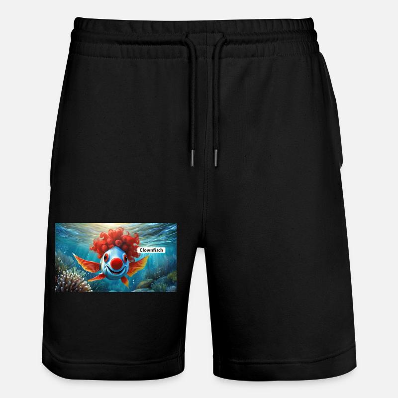 Pun ambiguous german expression - Clownfisch - Stanley/Stella Trainer Unisex Organic Jogging Shorts - black