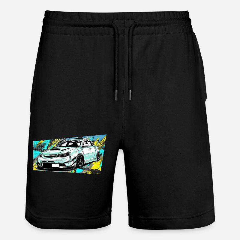 Style de bande dessinée automobile - Short de jogging bio TRAINER Stanley/Stella unisexe - noir