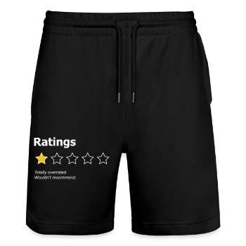 Des notes totalement surestimées - Short de jogging bio TRAINER Stanley/Stella unisexe - noir - Devant - Nik (191cm) & Marisol (170cm)
