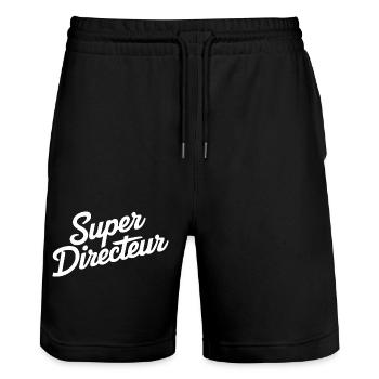 Super directeur - Short de jogging bio TRAINER Stanley/Stella unisexe - noir - Devant - Nik (191cm) & Marisol (170cm)