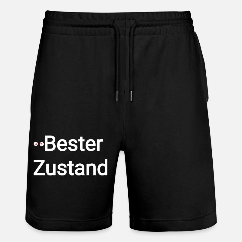 Bester Zustand - Stanley/Stella Unisex Bio Joggingshorts Trainer - Schwarz