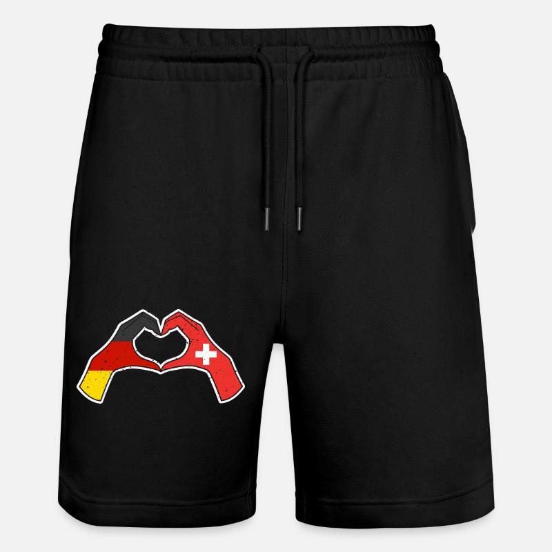 Suisse Allemagne Suisse - Short de jogging bio TRAINER Stanley/Stella unisexe - noir