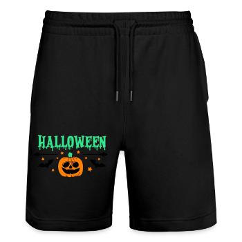 Halloween - Short de jogging bio TRAINER Stanley/Stella unisexe - noir - Devant - Nik (191cm) & Marisol (170cm)
