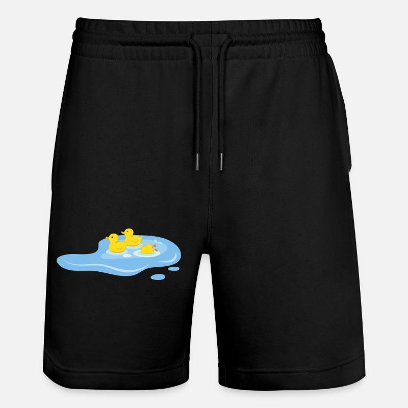 Ducks in a pond - Stanley/Stella Trainer Unisex Organic Jogging Shorts - black