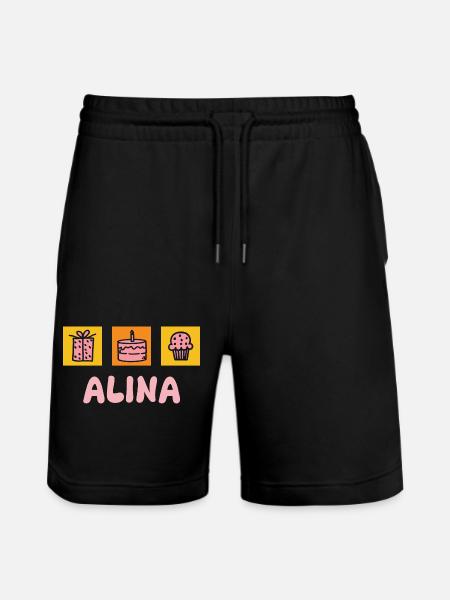 Alina as a first name - Stanley/Stella Trainer Unisex Organic Jogging Shorts - black