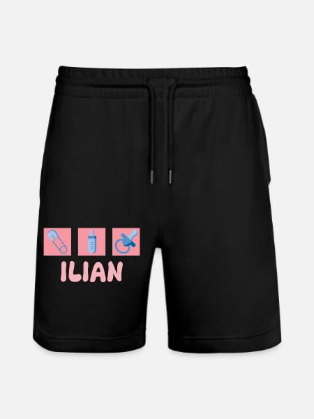 Gift for Ilian - Stanley/Stella Trainer Unisex Organic Jogging Shorts - black