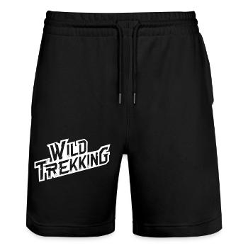 Wild Trekking 0 1 - Stanley/Stella Trainer Unisex Organic Jogging Shorts - black - Front - Nik (191cm) & Marisol (170cm)