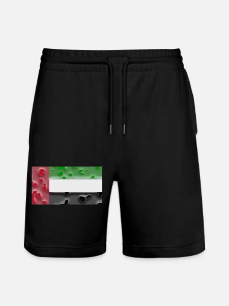Gift for Emirates - Stanley/Stella Trainer Unisex Organic Jogging Shorts - black