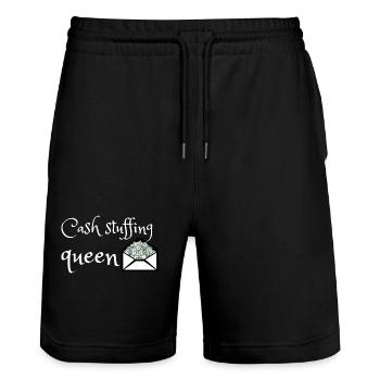Cash stuffing queen - Stanley/Stella Unisex Bio Joggingshorts Trainer  - Schwarz - Vorne - Nik (191cm) & Marisol (170cm)