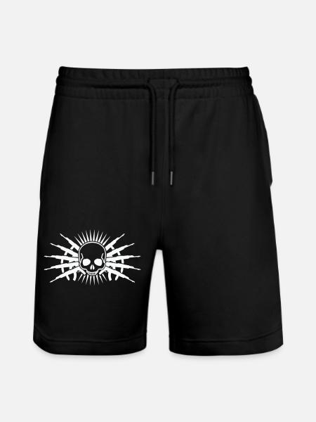 skull guns - Stanley/Stella Unisex Bio Joggingshorts Trainer  - Schwarz