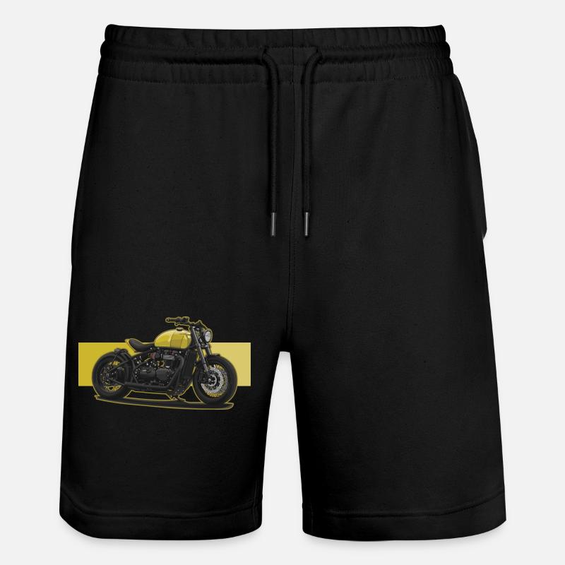 Bobber // Custom // Motorrad - Stanley/Stella Unisex Bio Joggingshorts Trainer  - Schwarz