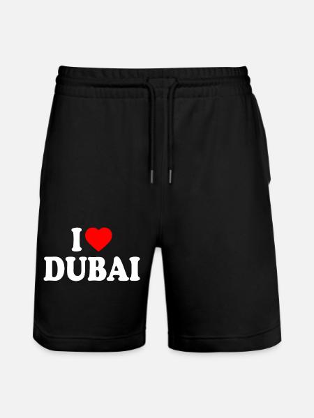 I love Dubai - Stanley/Stella Trainer Unisex Organic Jogging Shorts - black