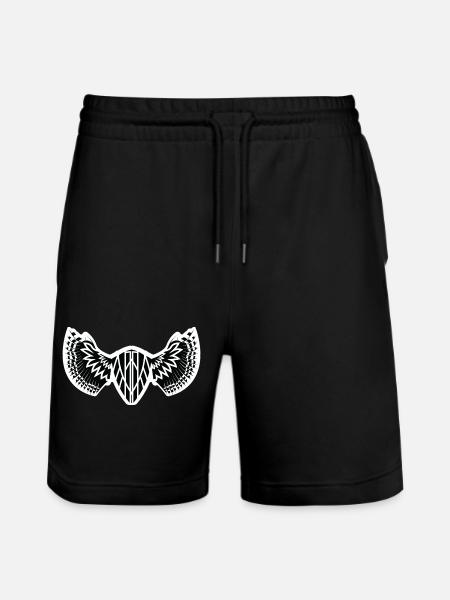 The Mystical Winged Ancient Shield - Stanley/Stella Trainer Unisex Organic Jogging Shorts - black
