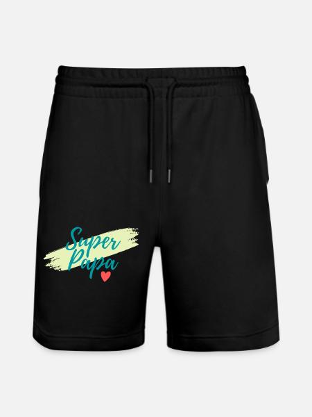 Super Dad - Stanley/Stella Trainer Unisex Organic Jogging Shorts - black
