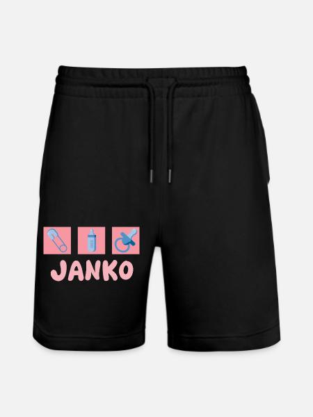 Pacifier Janko - Stanley/Stella Trainer Unisex Organic Jogging Shorts - black