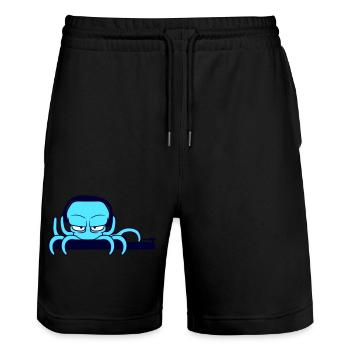 DJ Octopus Mixer Club Musique Fête Célébrer Fun - Short de jogging bio TRAINER Stanley/Stella unisexe - noir - Devant - Nik (191cm) & Marisol (170cm)