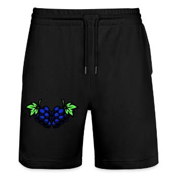 Grapes Grapes - Stanley/Stella Trainer Unisex Organic Jogging Shorts - black - Front - Nik (191cm) & Marisol (170cm)