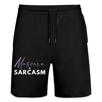 Mascara et sarcasme – Hot Girl Energy Funny Quote -W - Short de jogging bio TRAINER Stanley/Stella unisexe - noir - Devant - Nik (191cm) & Marisol (170cm)