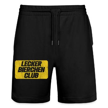 Lecker Bierchen Club - Mallorca Malle Urlaub Party - Stanley/Stella Unisex Bio Joggingshorts Trainer  - Schwarz - Vorne - Nik (191cm) & Marisol (170cm)