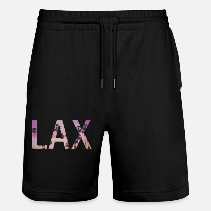 LAX (Los Angeles) logo - Short de jogging bio TRAINER Stanley/Stella unisexe - noir