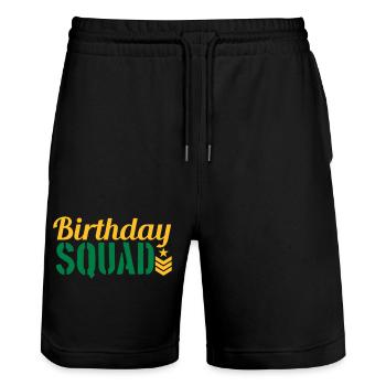 squad militaer armee army general komando einheit - Stanley/Stella Unisex Bio Joggingshorts Trainer  - Schwarz - Vorne - Nik (191cm) & Marisol (170cm)
