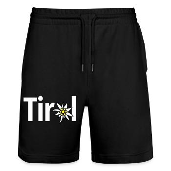 Tyrol - Short de jogging bio TRAINER Stanley/Stella unisexe - noir - Devant - Nik (191cm) & Marisol (170cm)