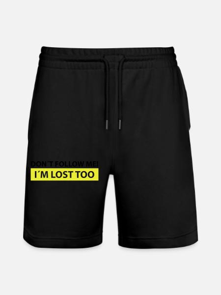 don´t follow me, i´m lost too - Stanley/Stella Trainer økologiske unisex joggingshorts - sort