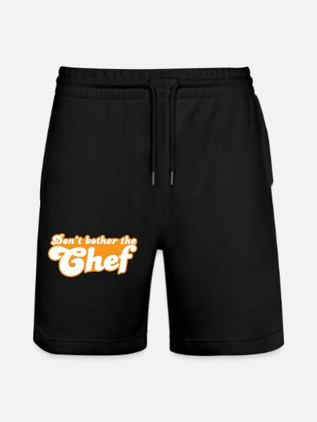 Don't bother the chef! - Stanley/Stella Trainer Unisex Organic Jogging Shorts - black