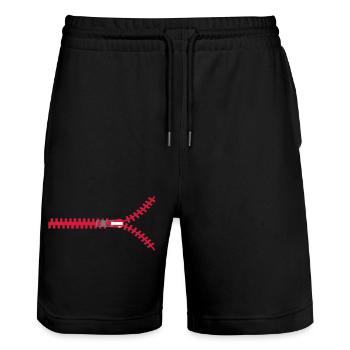 Fermeture éclair - Short de jogging bio TRAINER Stanley/Stella unisexe - noir - Devant - Nik (191cm) & Marisol (170cm)