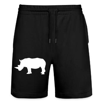 Rhino - Short de jogging bio TRAINER Stanley/Stella unisexe - noir - Devant - Nik (191cm) & Marisol (170cm)