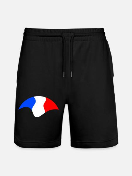 Drapeau Français - Short de jogging bio TRAINER Stanley/Stella unisexe - noir