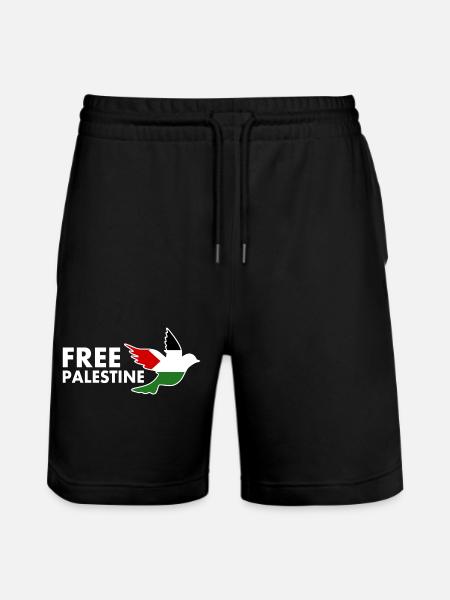 Free palestine - Stanley/Stella Trainer Unisex Organic Jogging Shorts - black