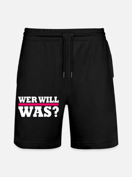 Wer will was - Stanley/Stella Unisex Bio Joggingshorts Trainer  - Schwarz