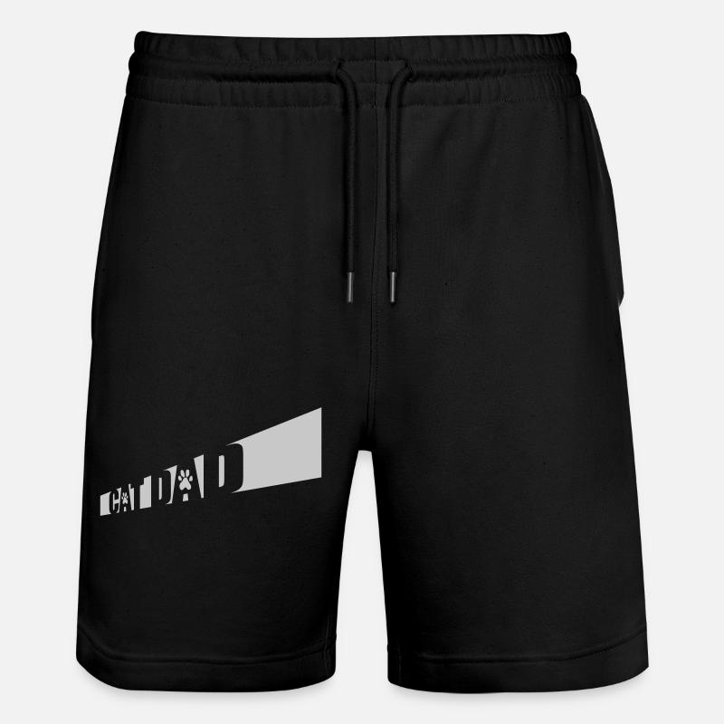 Chat Papa Katzenfreund Balken - Short de jogging bio TRAINER Stanley/Stella unisexe - noir