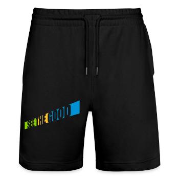 see the good quote - Stanley/Stella Trainer Unisex Organic Jogging Shorts - black - Front - Nik (191cm) & Marisol (170cm)