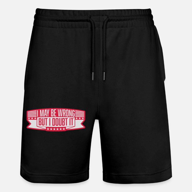 Je peux me tromper - Short de jogging bio TRAINER Stanley/Stella unisexe - noir