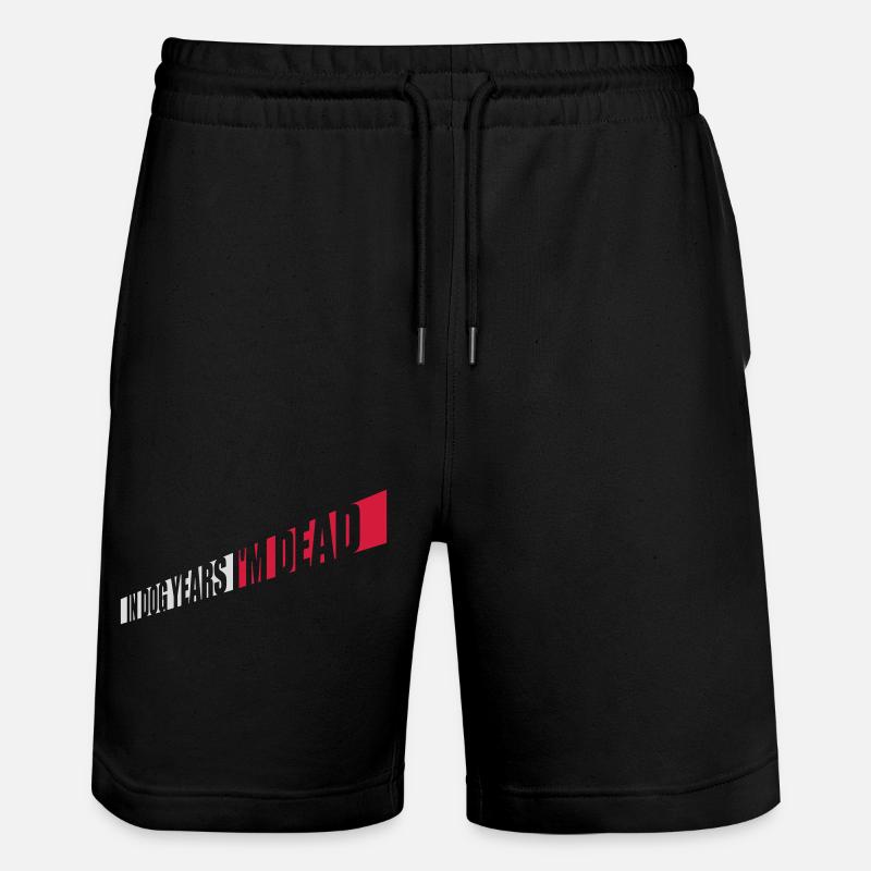 in dog years Dead - Stanley/Stella Trainer Unisex Organic Jogging Shorts - black