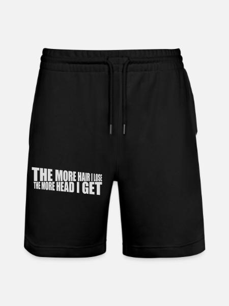 I get more head - Stanley/Stella Trainer Unisex Organic Jogging Shorts - black