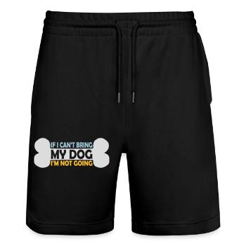 Citation Apportez mon chien - Short de jogging bio TRAINER Stanley/Stella unisexe - noir - Devant - Nik (191cm) & Marisol (170cm)